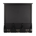 Black Wood Organizer with Chalkboard K9872