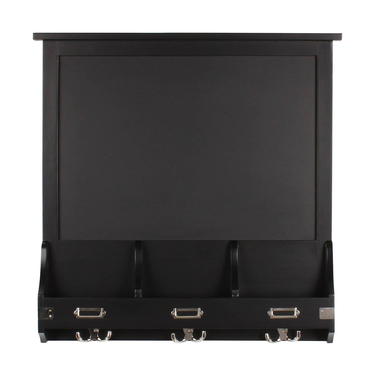 Black Wood Organizer with Chalkboard K9872