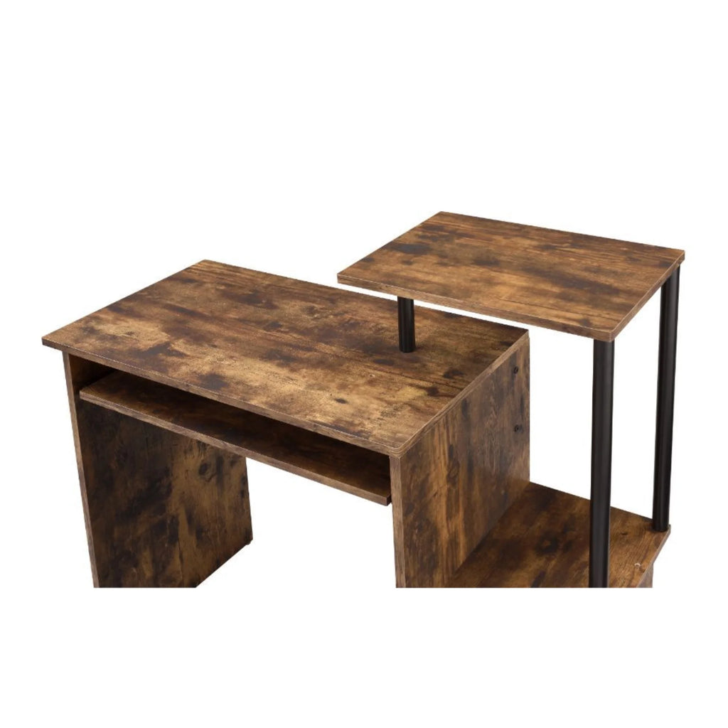 Weathered Oak & Black Finish Computer Desk L87361