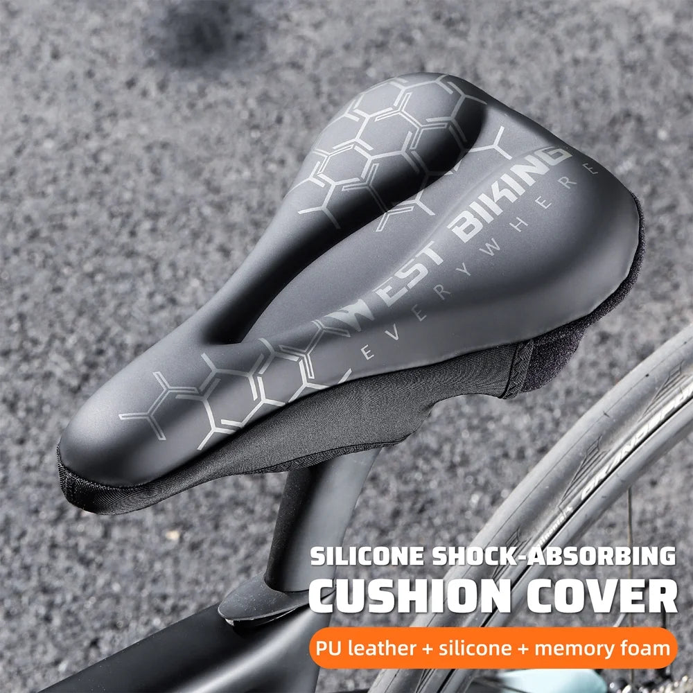 Thickened Breathable Bike Saddle Cover with Soft Silicone Pad Z778957