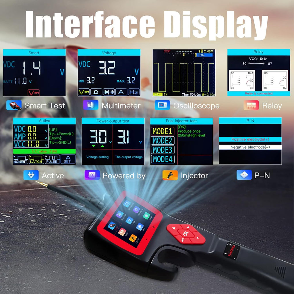 Circuit Tester 12V 24V Automotive Digital Multimeter Oscilloscope X81361