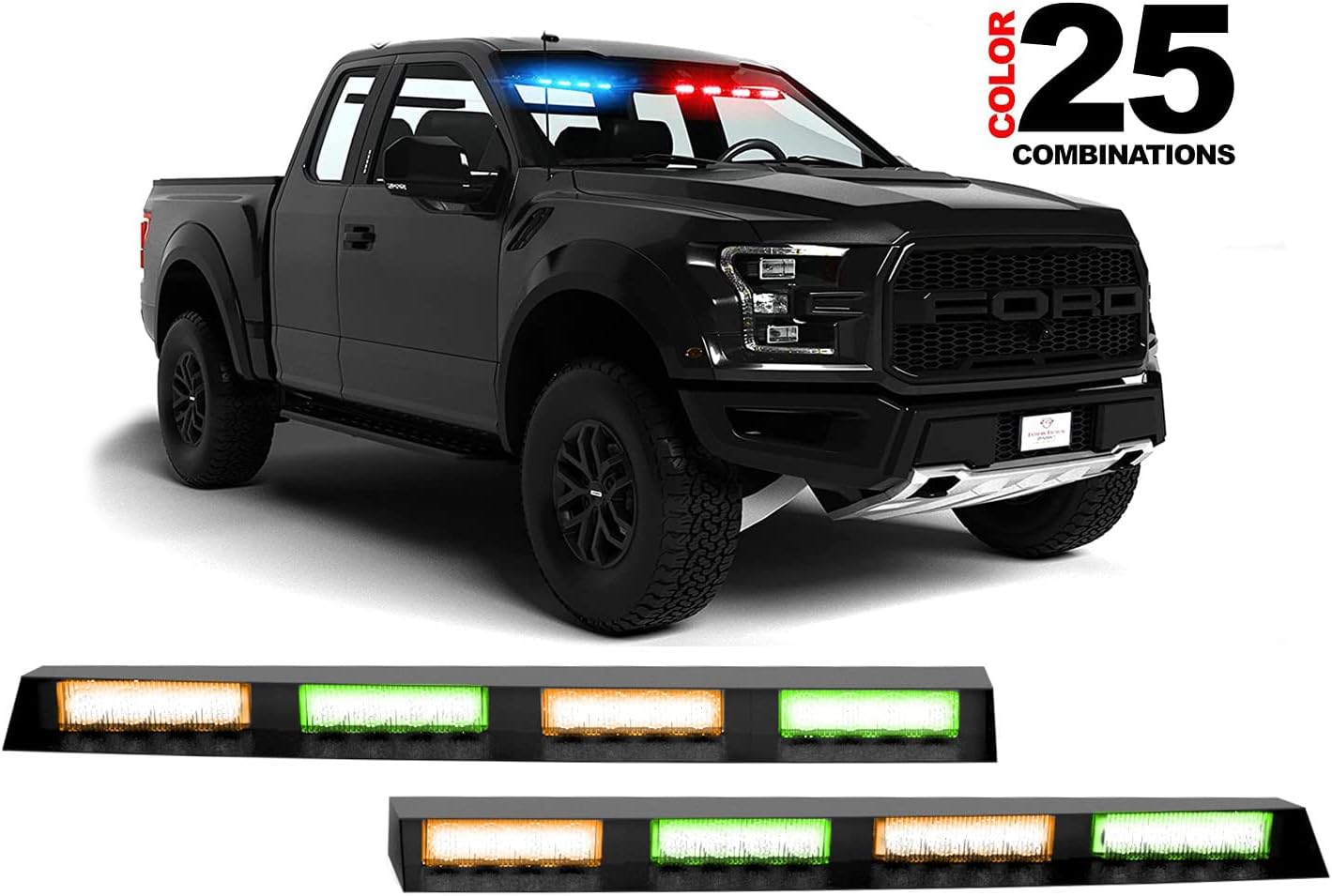 Blue/White LED Strobe Visor Light Bar M726758