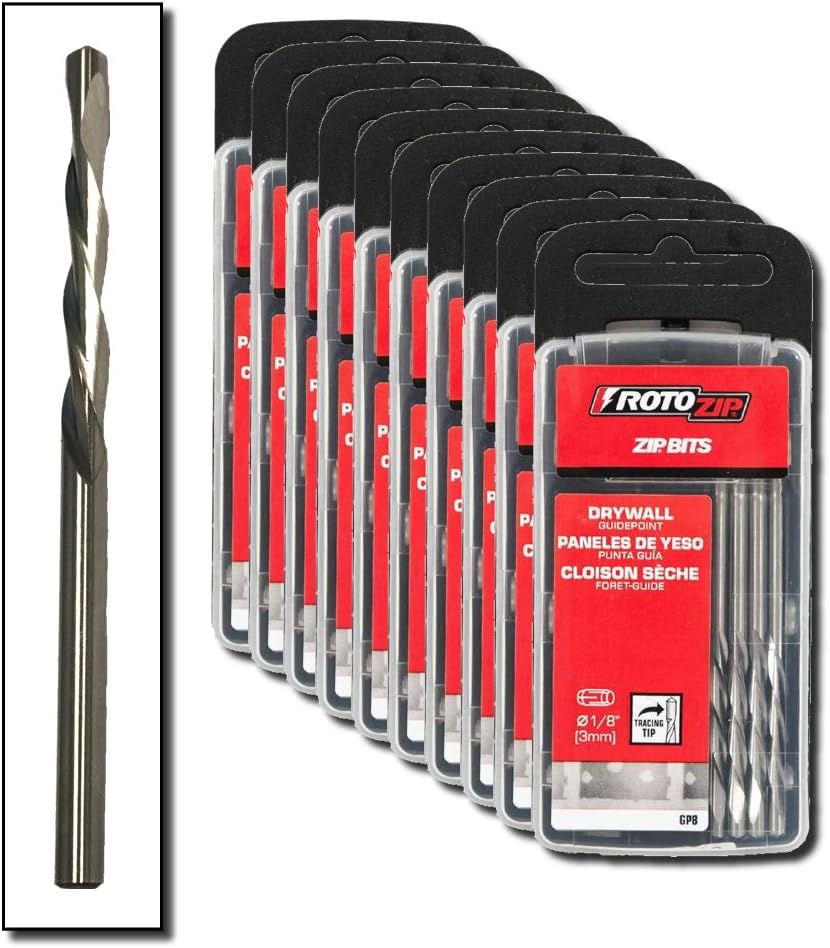 1/8" Guide Point Drywall Router Bits (80-Pack) M18280