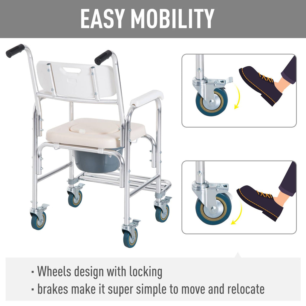 Medical Rolling Commode Chair E643060