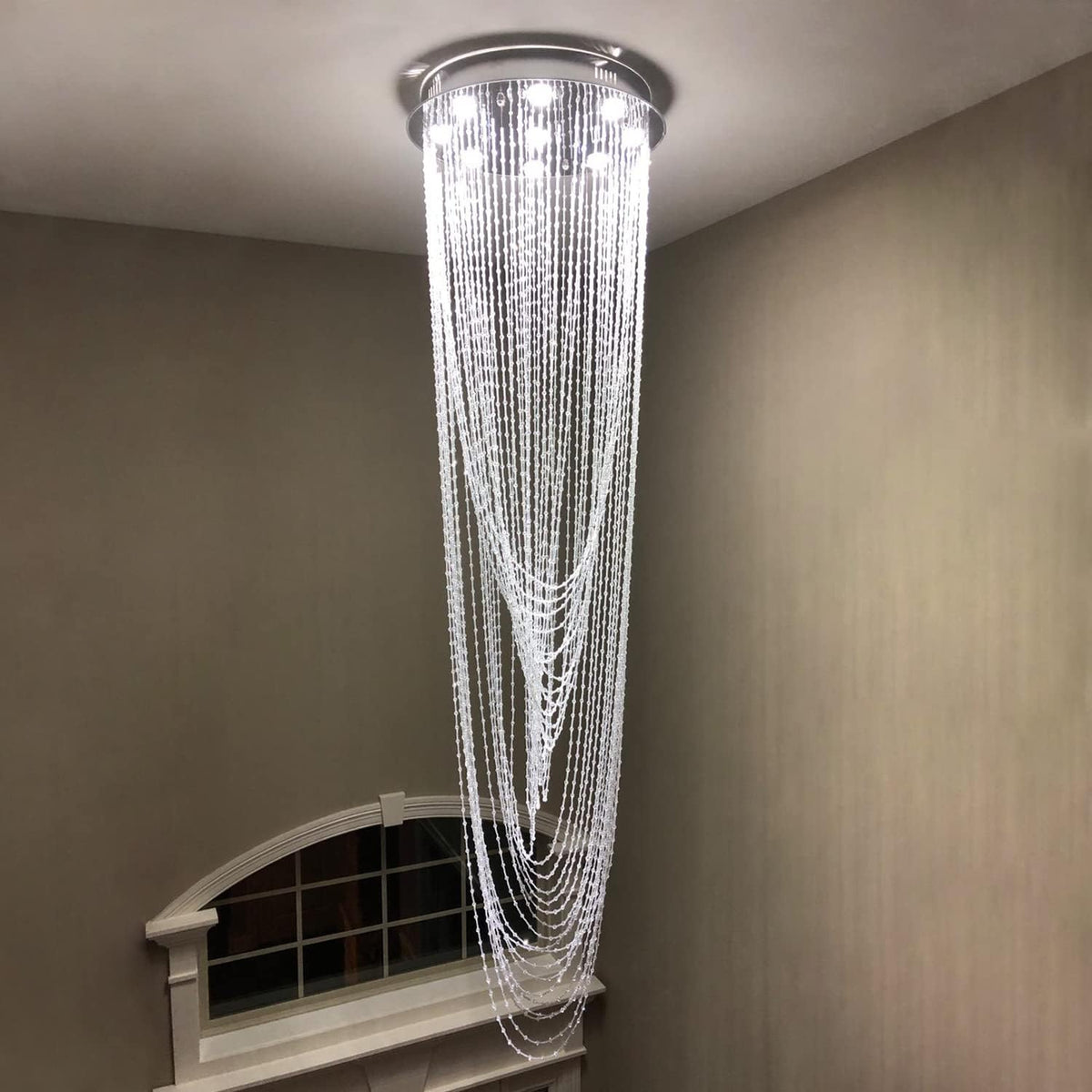 Modern Crystal Chandelier, H91'' High K40869