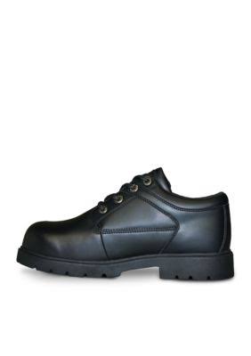 Black Leather Savoy SR Shoes N422
