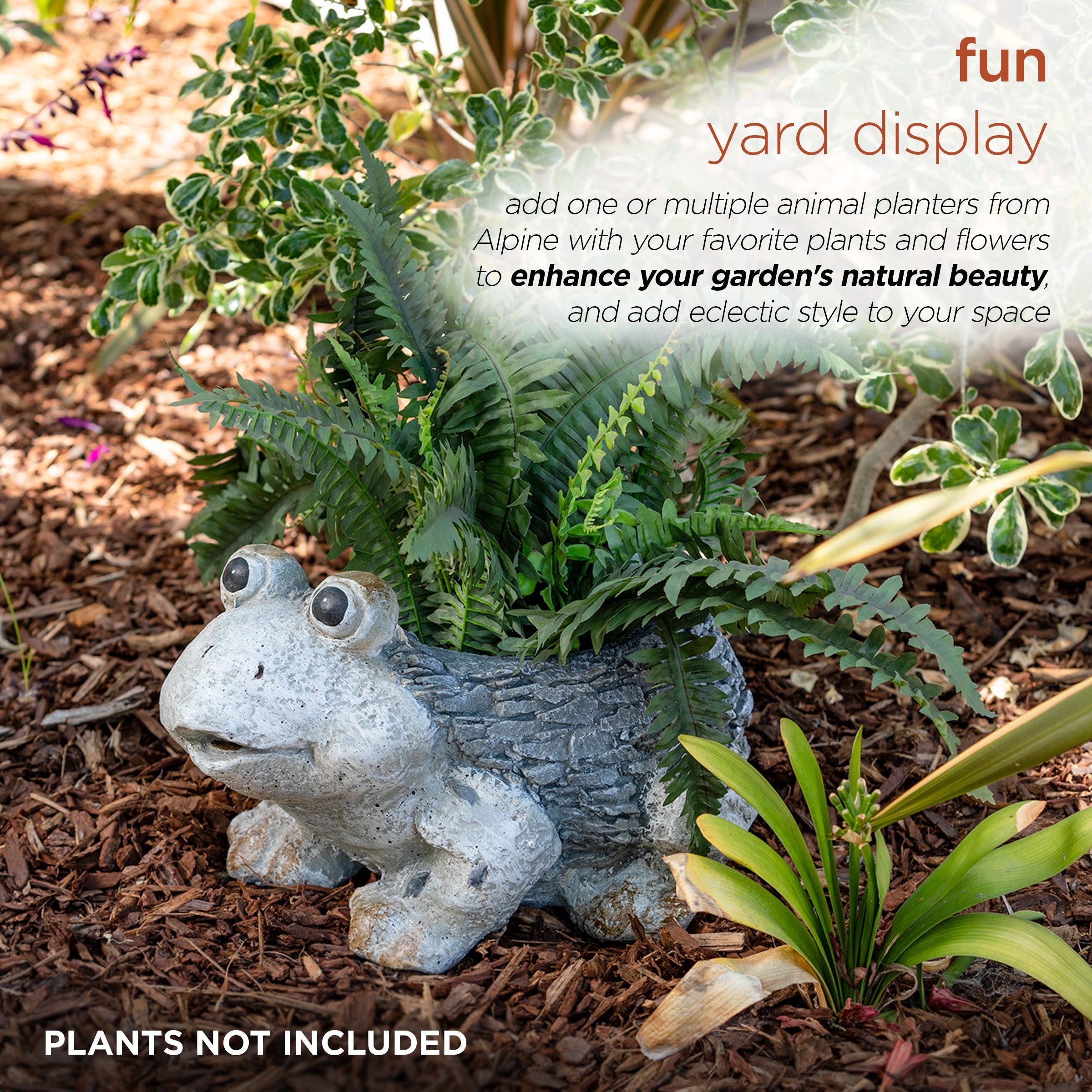 Ceramic Frog Planter, Gray Y589835