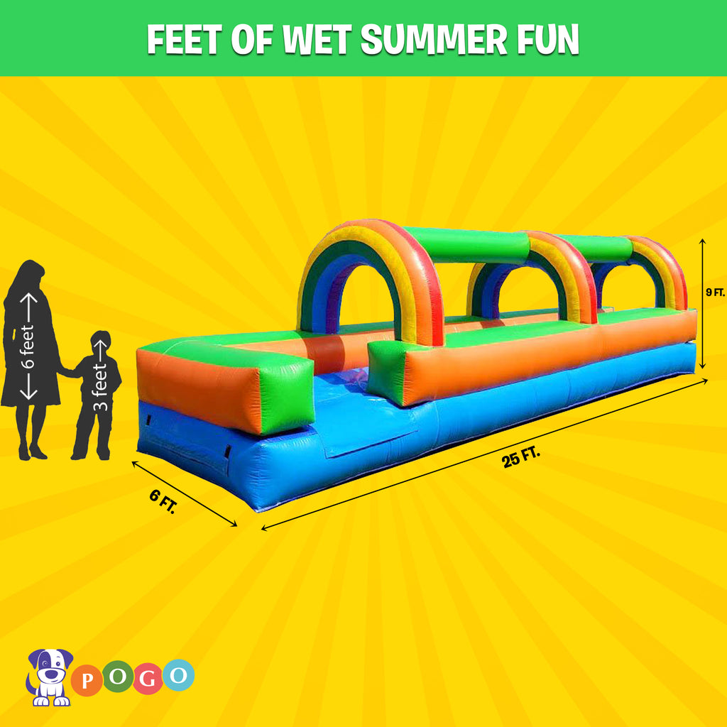Rainbow Inflatable Slip and Slide with Blower E38288