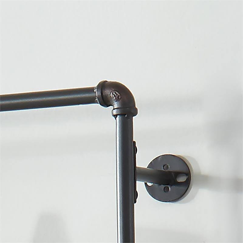 Sand Black Wood Wall Shelf I829