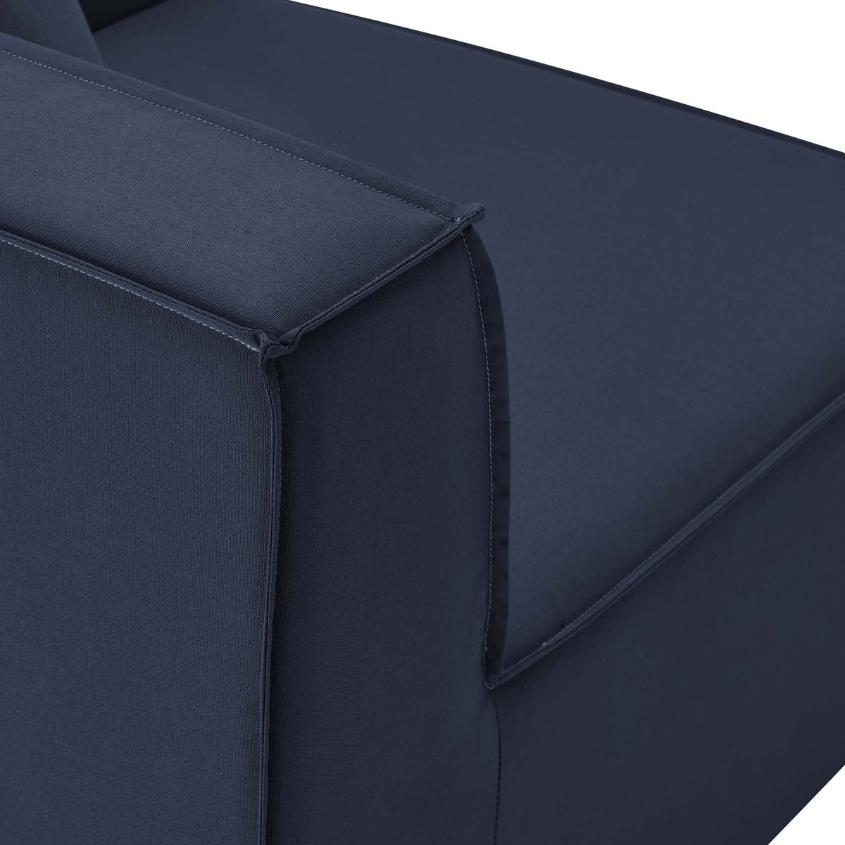 Navy Upholstered Sectional Sofa Corner Chair F973