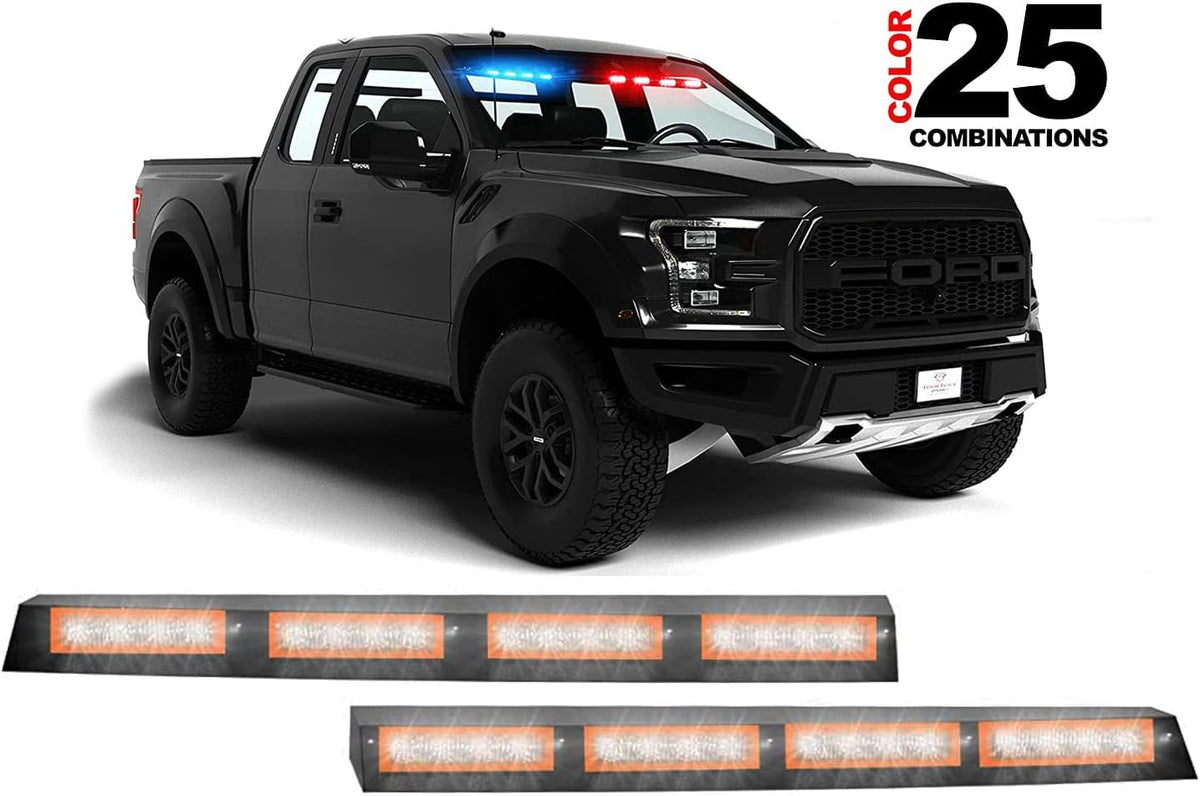 Blue/White LED Strobe Visor Light Bar M726758