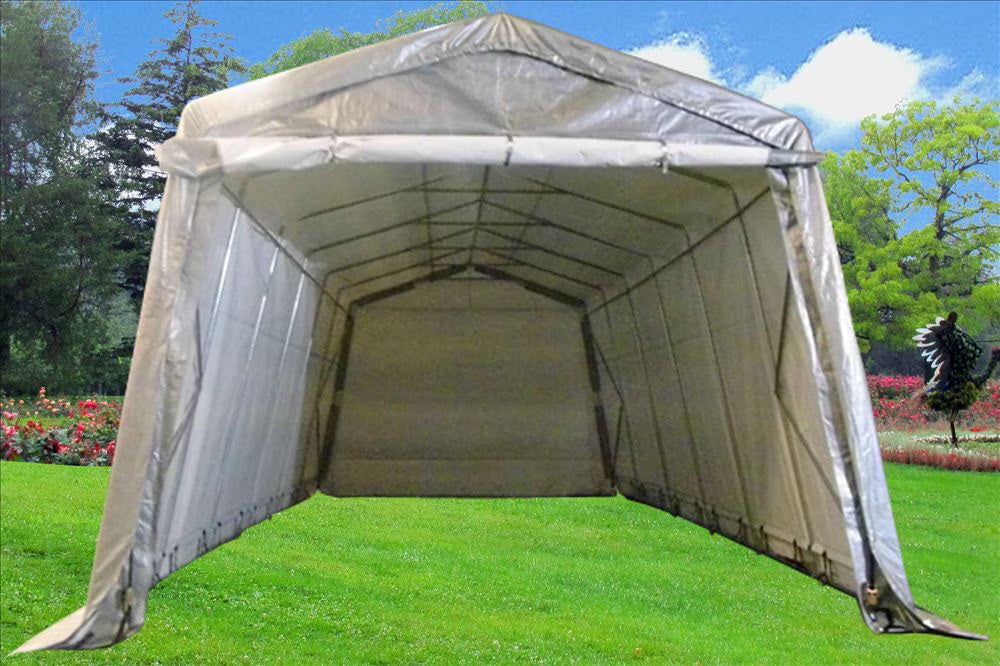 Grey Waterproof Carport Storage Canopy Shed N2437