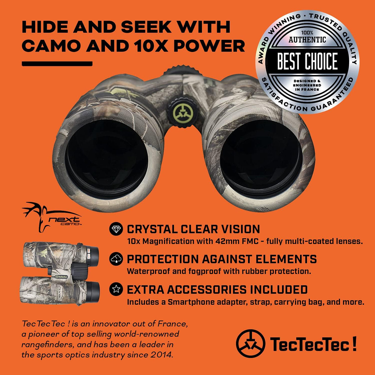 8x42 HD Binoculars with Phone Mount Strap Carrying Bag Y33530