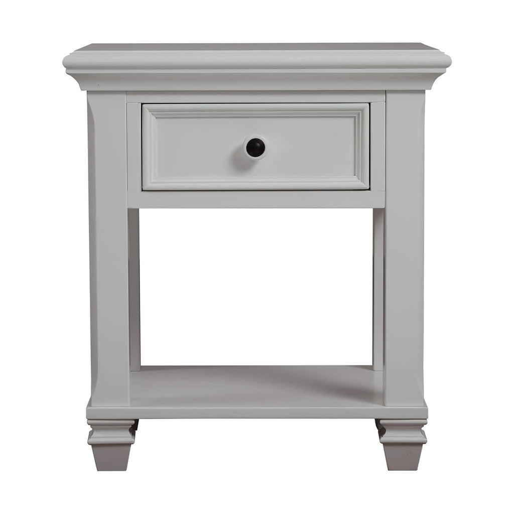 Pure White 1 Drawer Nightstand L461