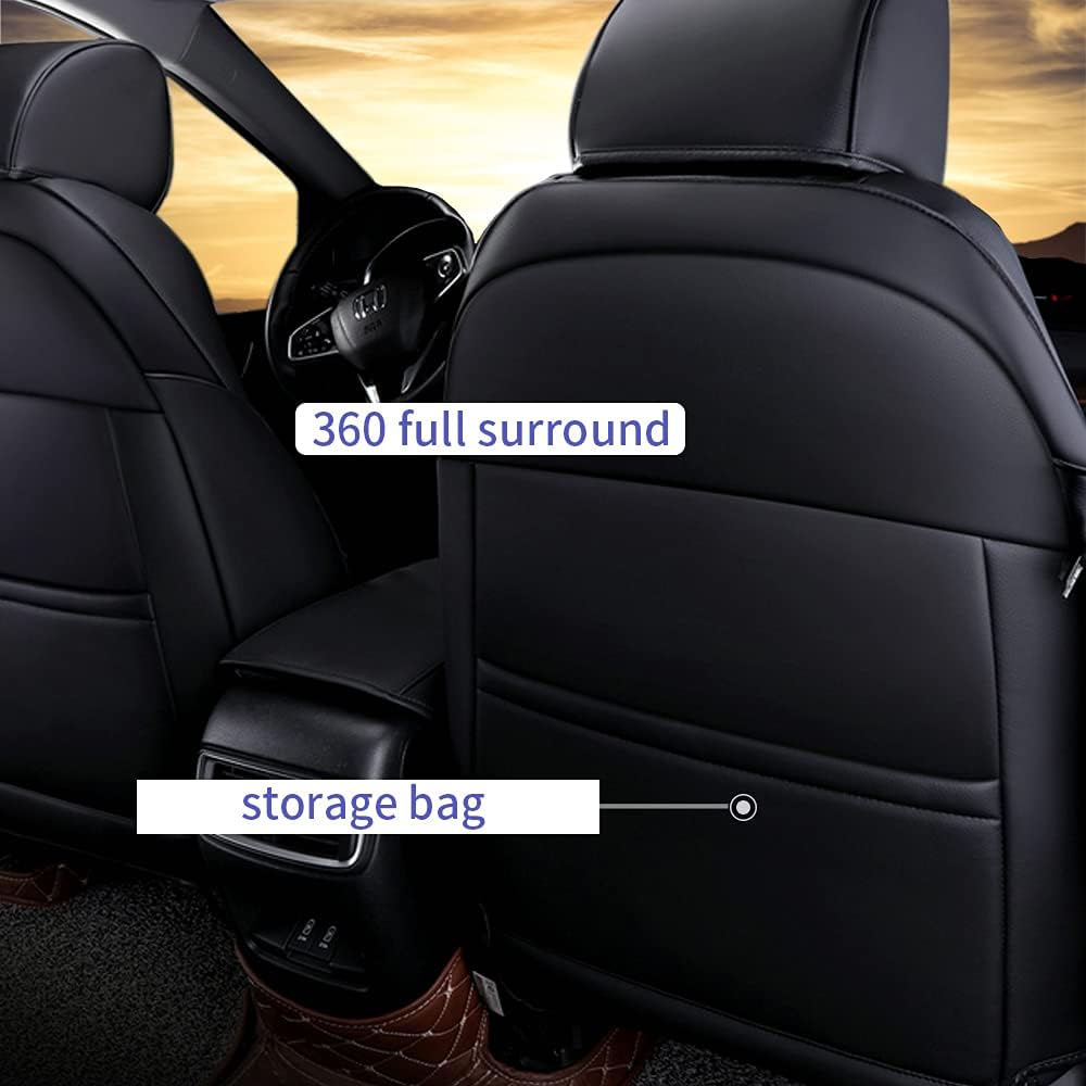 Faux Leather Waterproof Full Set Car Seat Covers Z682020