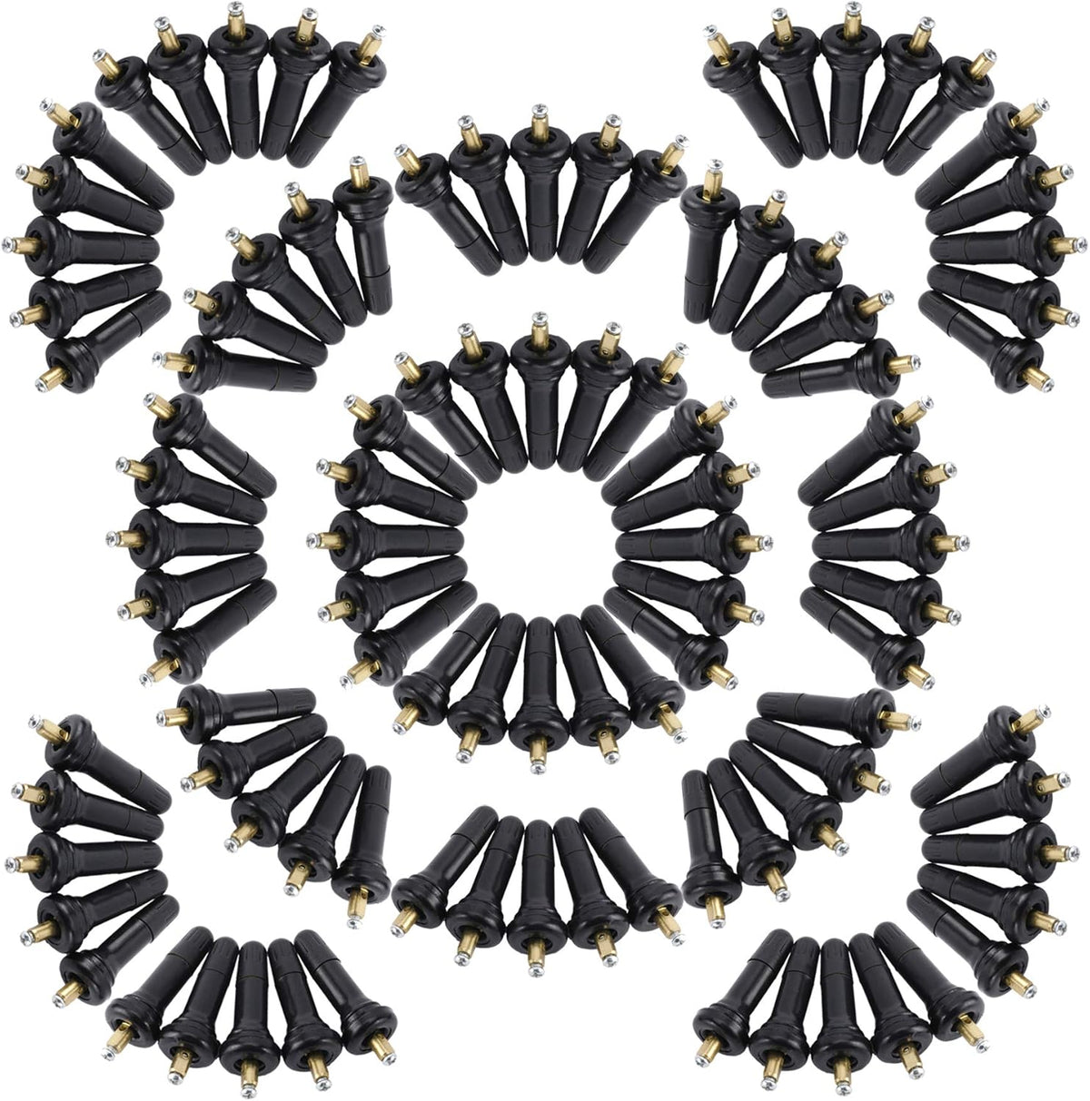 100 PCS Tire Pressure Sensor Rubber Valve Stems with Screws Pack of 2 S809144