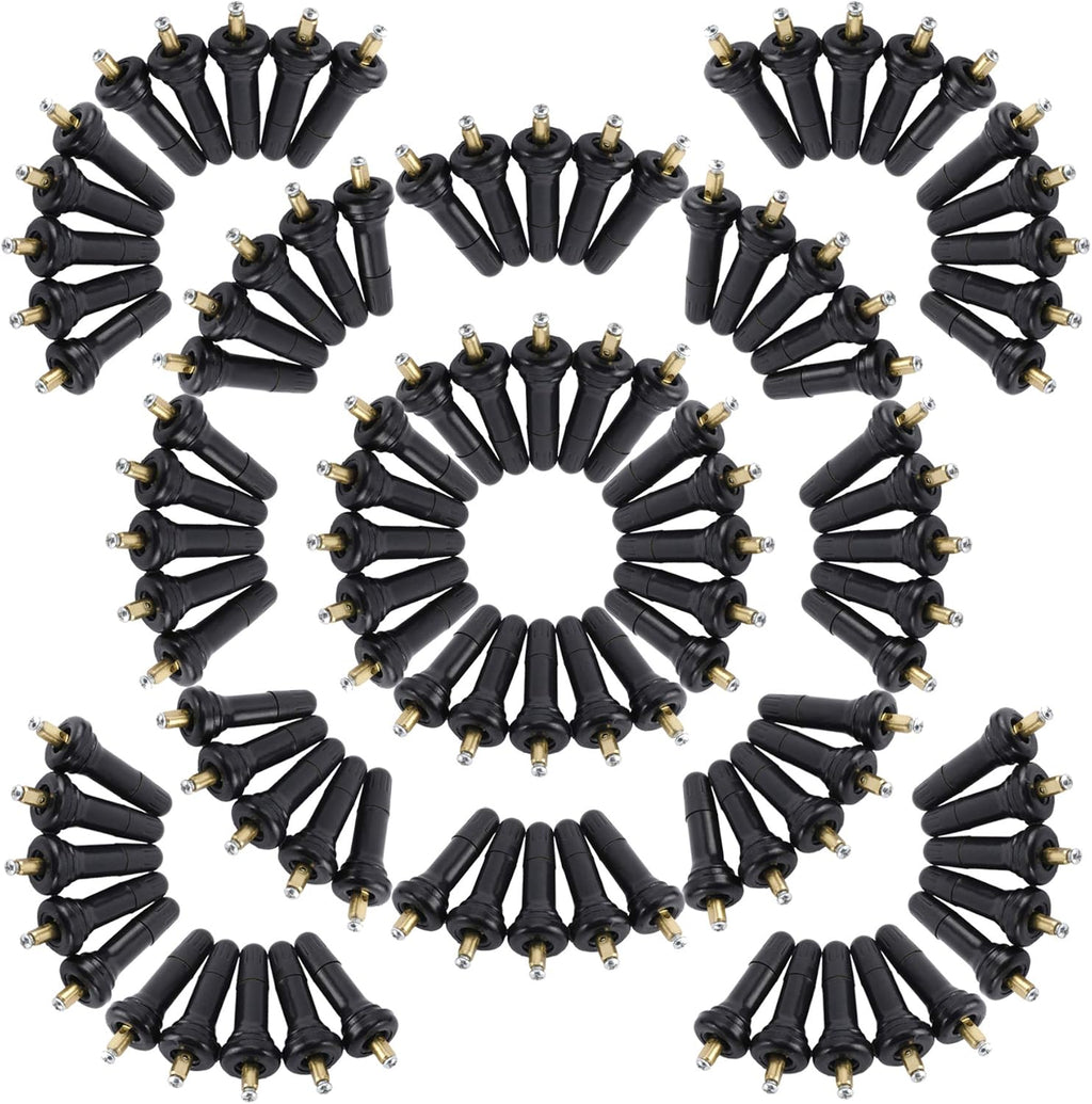 100 PCS Tire Pressure Sensor Rubber Valve Stems with Screws Pack of 2 U496