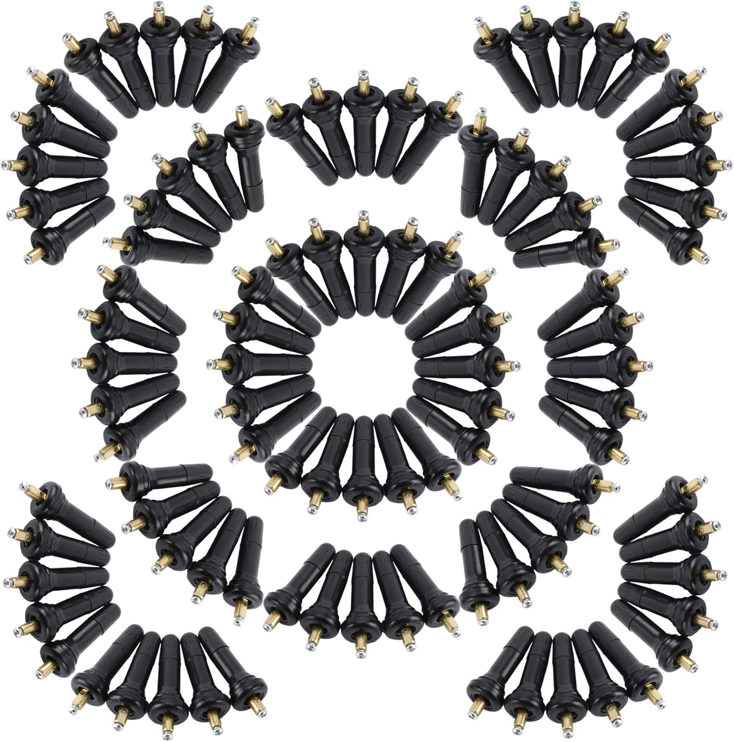 100 PCS Tire Pressure Sensor Rubber Valve Stems with Screws Pack of 2 U496