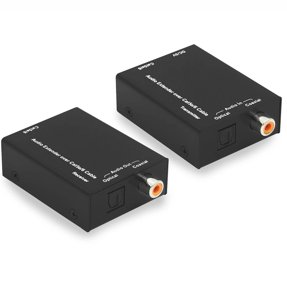 Digital Audio Balun Extender Converter Adapter Over Cat5e6 SPDIF Optical Coaxial 900 Feet S6287