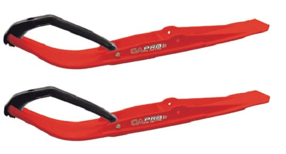 Red Razor Snowmobile Skis with 8" Round Bars Complete Kit C75566