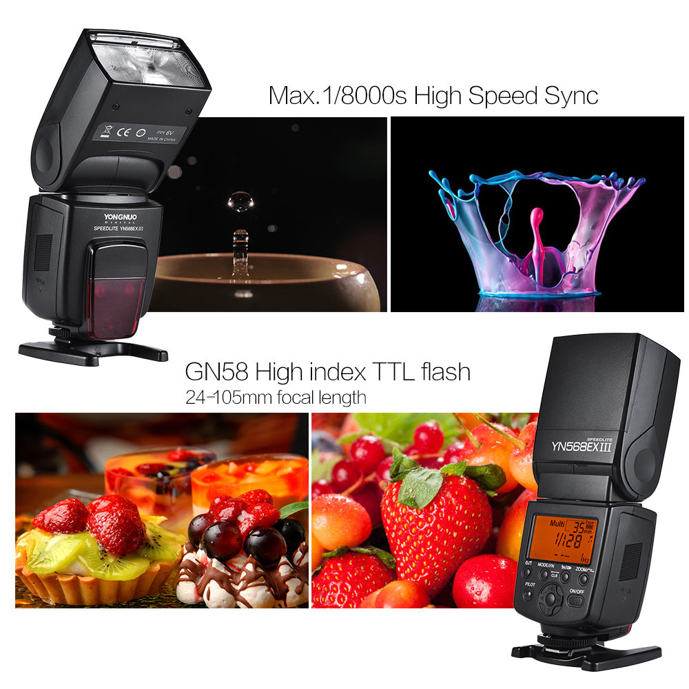 Wireless TTL Flash Speedlite GN58 for Canon DSLR Camera S82742