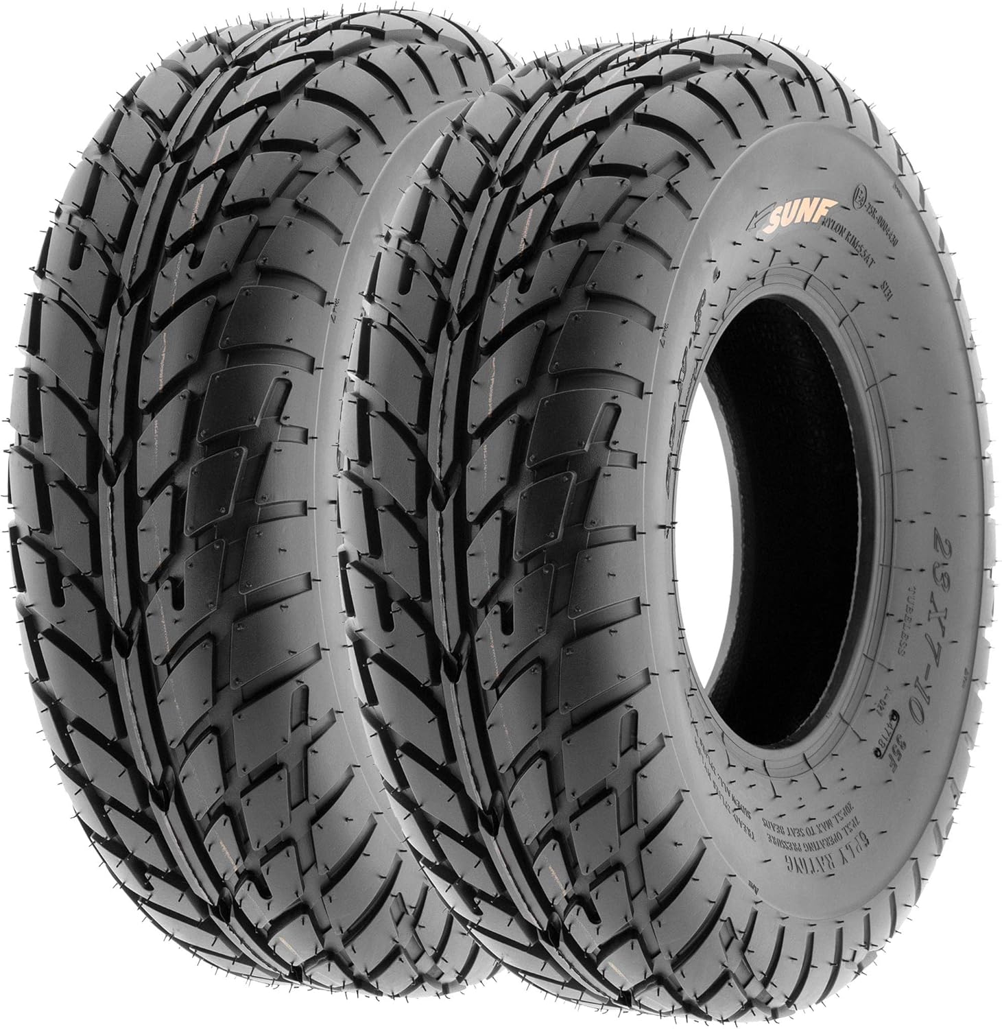 Set of 4 ATV UTV Flat Track Tires 20x7-8 Front & 18x9.5-8 Rear, 6 PR, Tubeless J577744
