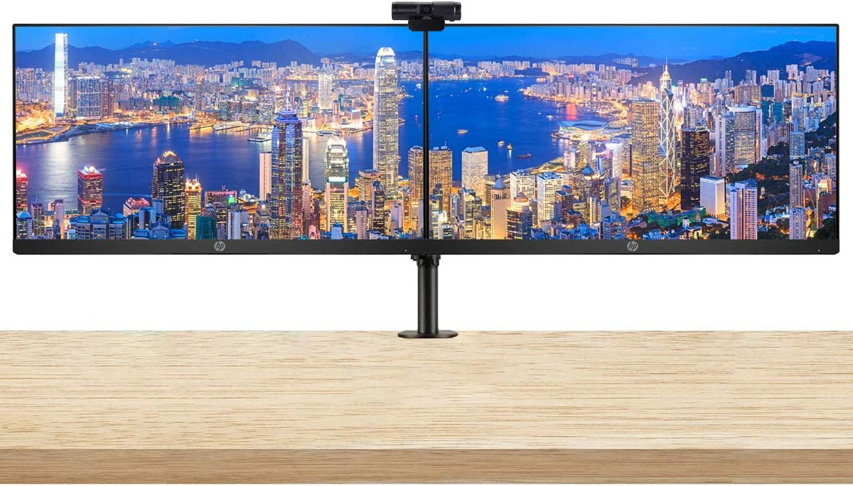 21.5 Inch FHD IPS LED-Backlit LCD Monitor 2-Pack Bundle with Webcam and Dual Monitor Stand E146071