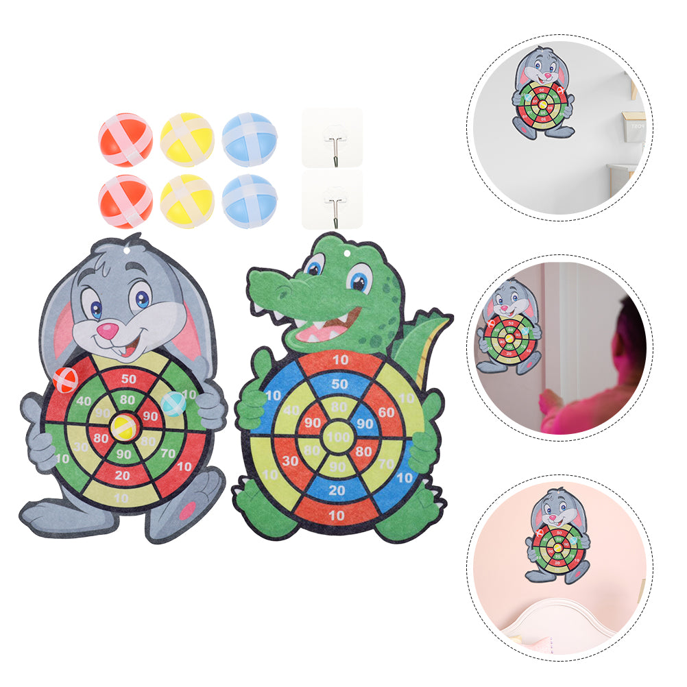 2 Sets Dart Board Game with Sticky Balls R99257