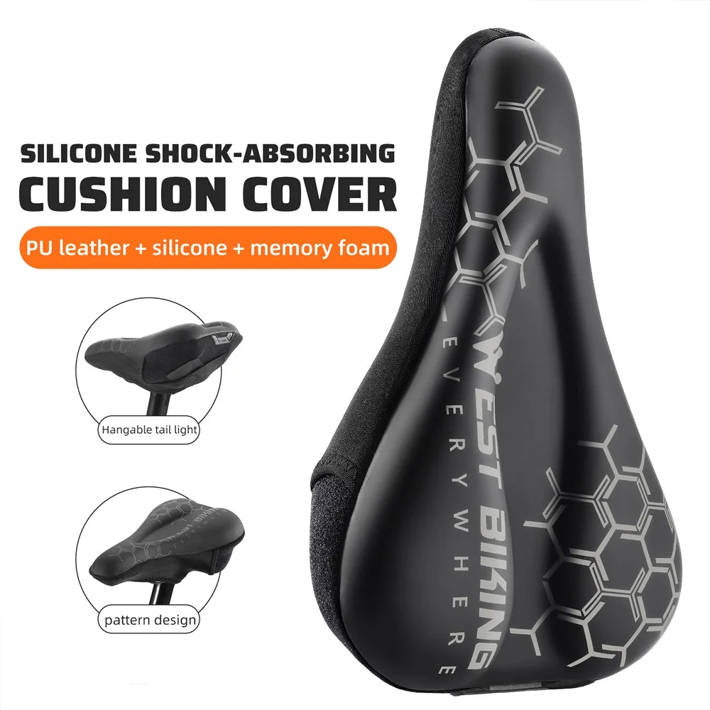 Thickened Breathable Bike Saddle Cover with Soft Silicone Pad Z778957