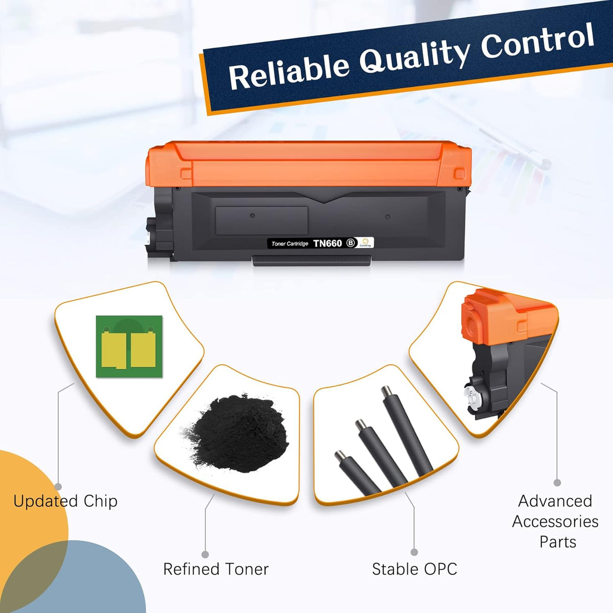 Compatible Toner Cartridge 4-Pack Black D735
