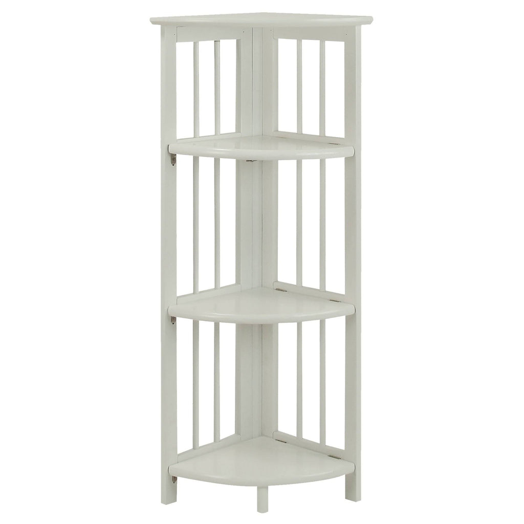 Truffle Brown 4-Shelf Corner Folding Bookcase V3982