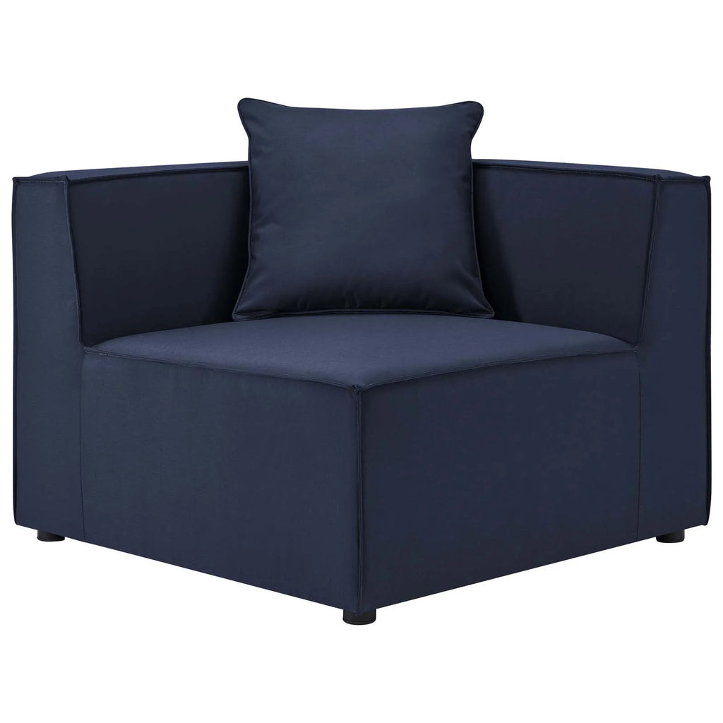 Navy Upholstered Sectional Sofa Corner Chair F973