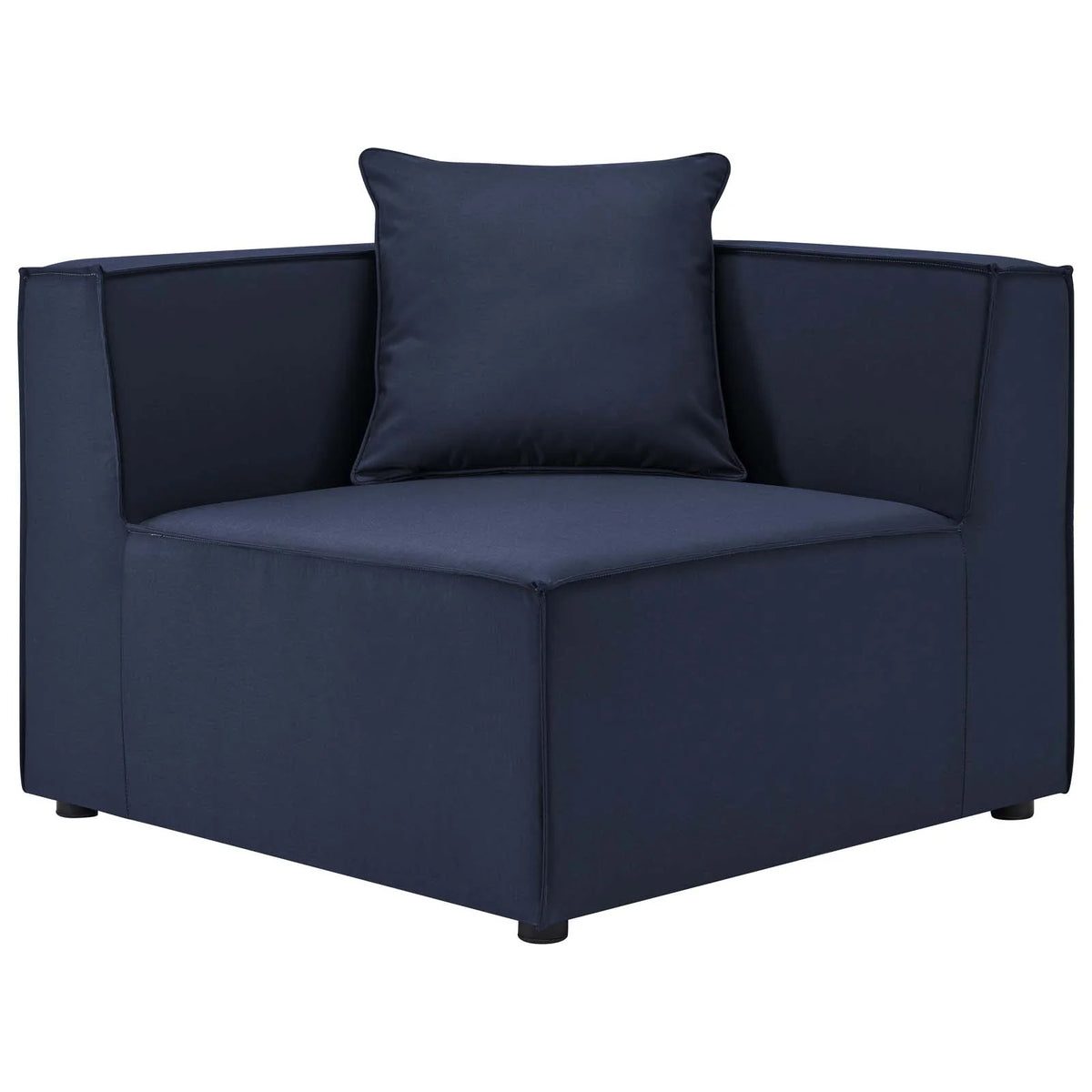 Navy Upholstered Sectional Sofa Corner Chair F973