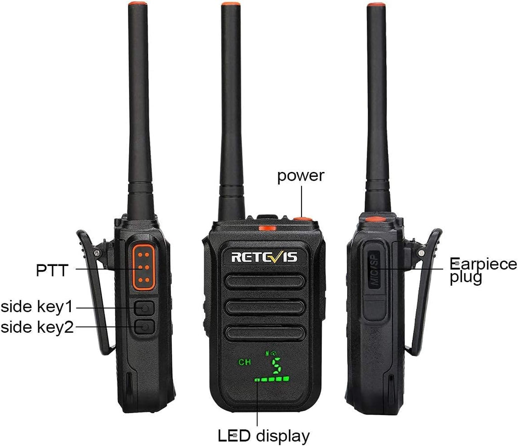 MURS Radio Walkie Talkies Rechargeable 1500mAh 2 Pack A2443