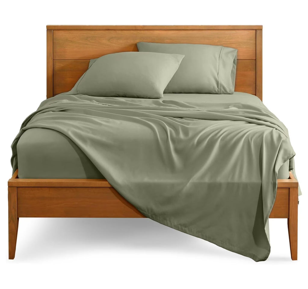 Split King 5 Piece Microfiber Bed Sheet Set with Deep Pockets F963