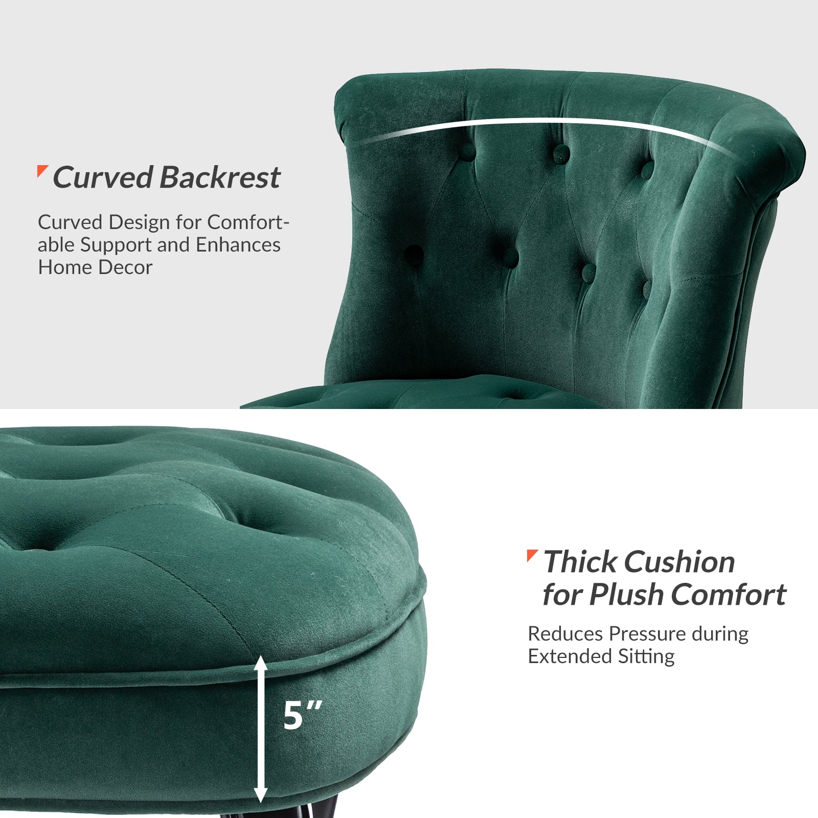 Green Velvet Accent Chair O769658