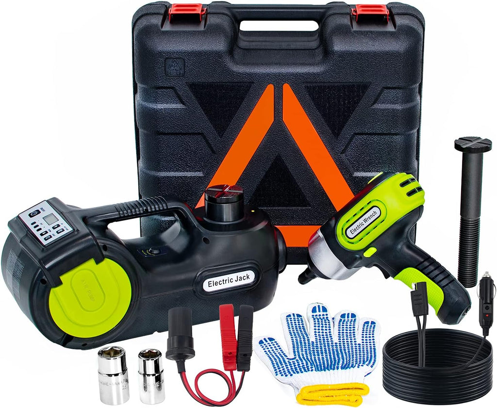 5 Ton 12V Electric Car Jack Kit with Impact Wrench & Inflator D488415