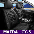 Black Faux Leather Full Set Car Seat Covers B9761