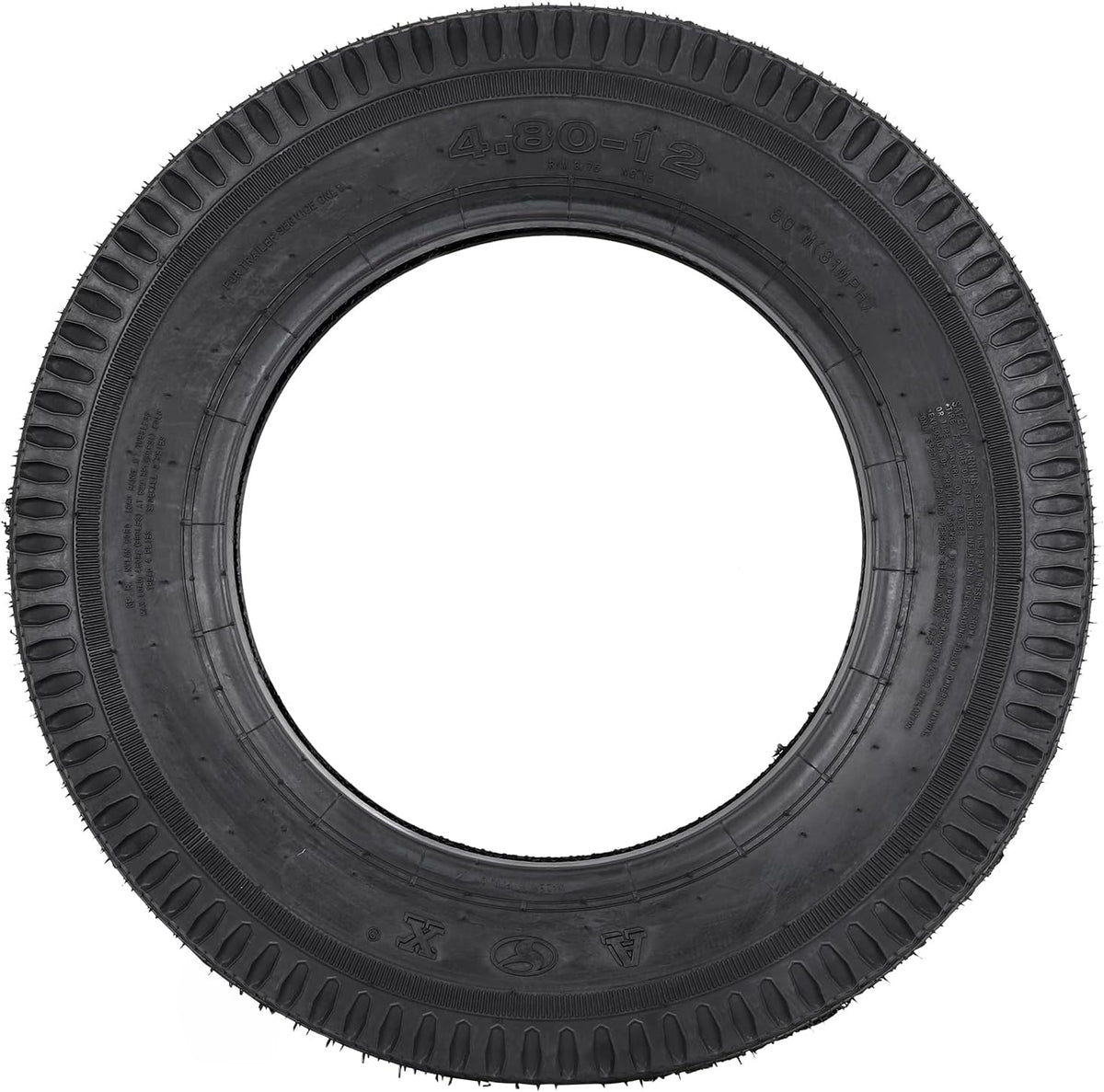 Set of 2 Utility Trailer Tire 4.80-12 Load Range C B4128