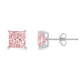 14K White Gold Solitaire Stud Earrings Y7151