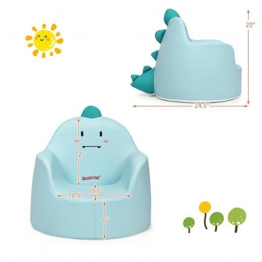 Blue Kids Cartoon Sofa Armchair Couch L597389