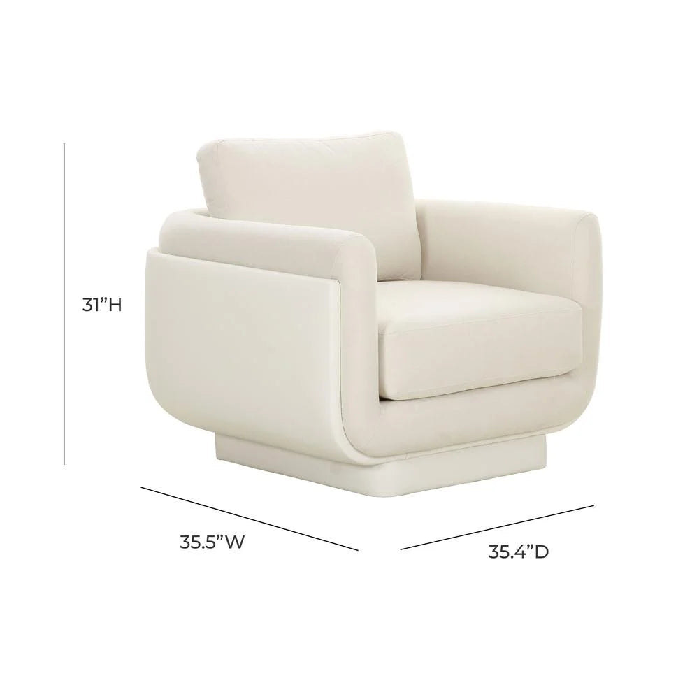 Cream Monotone Armchair I244902