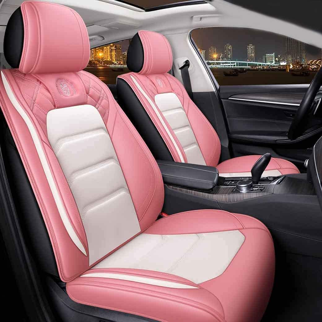 Blue&White Leather Car Seat Covers 5 Seats Full Set W610