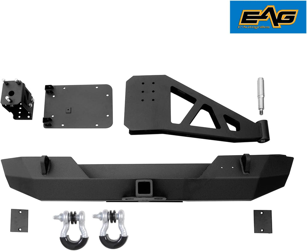 Rear Bumper with Spare Tire Carrier Swing Away for Wrangler JK G1910