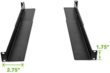 1U Rack Mount 4-Post Shelf Rail Full Depth 33.5 Inches Pack of 2 F43795