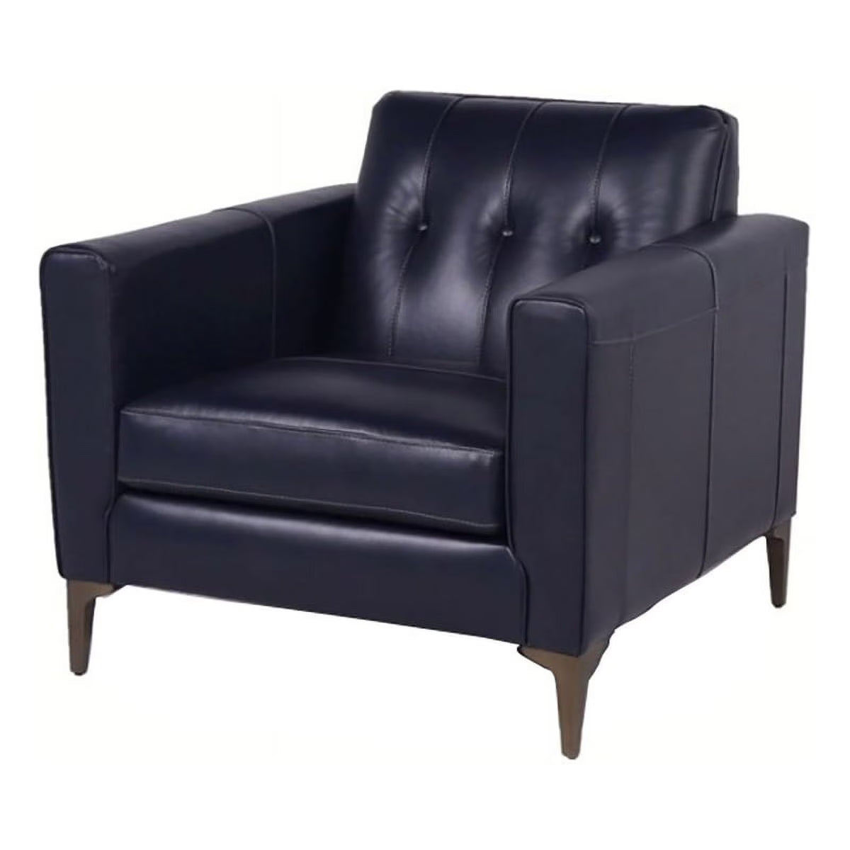 Navy Leather Upholstered Accent Chair Z219