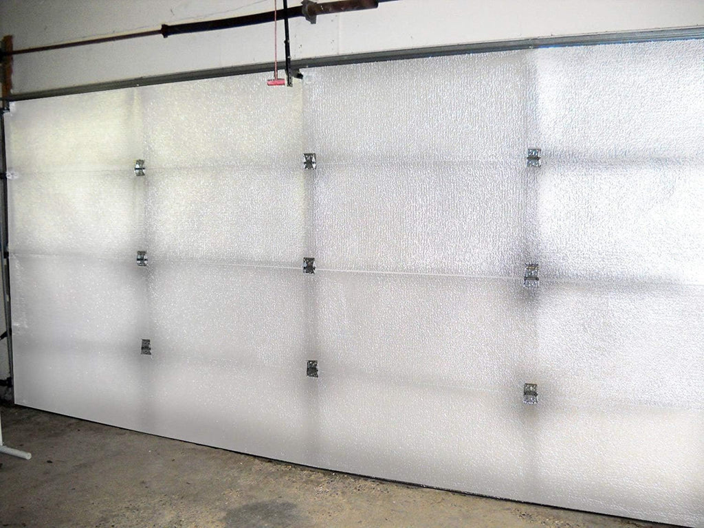White Reflective Foam Core 2 Car Garage Door Insulation Kit 18FT x 8FT R Value 8.0 A529340