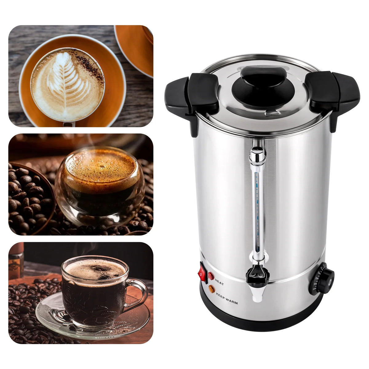 10L Stainless Steel Hot Water Boiler Urn 1000W K916316