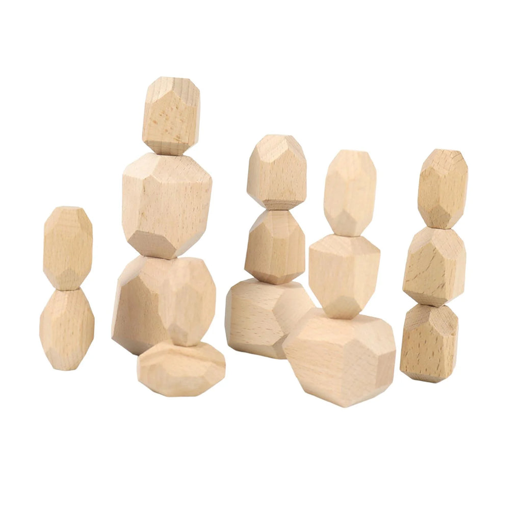 Wooden Stacking Stones Building Blocks K104019