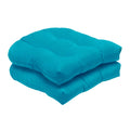 2 Pack Tufted Seat Cushions 19" x 19" U Shape Fade Resistant Blue H32982